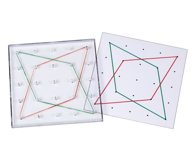 Geoboards square, 8 pieces and 265 rubber bands
