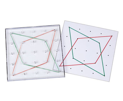 Geoboards square, 8 pieces and 265 rubber bands