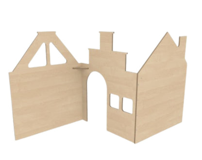 # Roomdivider panelen huisjes basic
