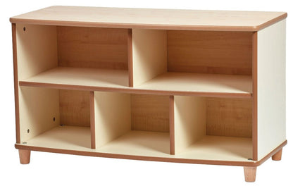 Open cabinet with 5 compartments