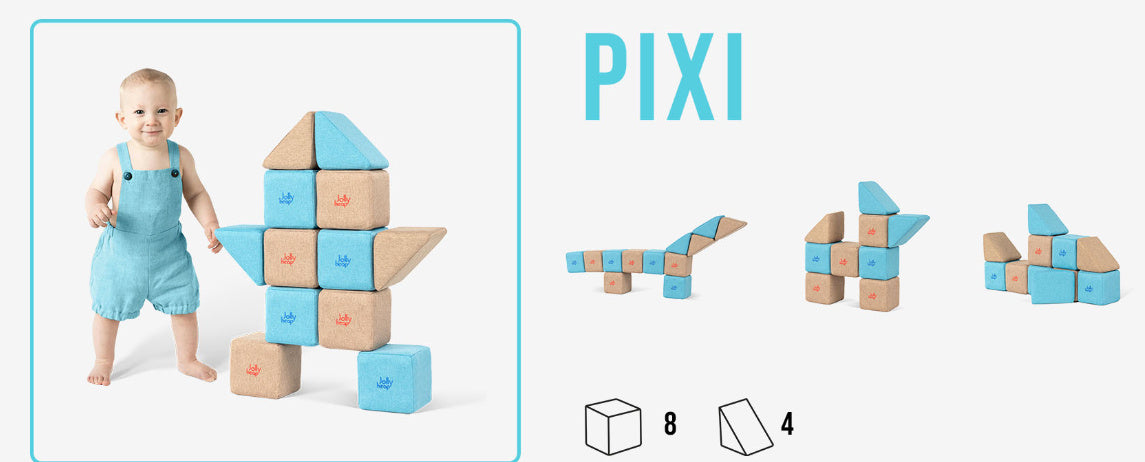 Jolly Heap Pixi set, 12 pieces magnetic blocks
