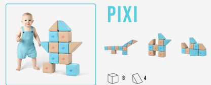 Jolly Heap Pixi set, 12 pieces magnetic blocks