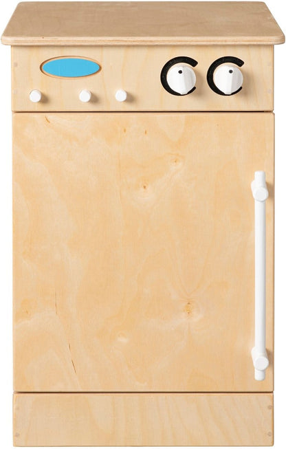 Wooden dishwasher for toddlers natural white