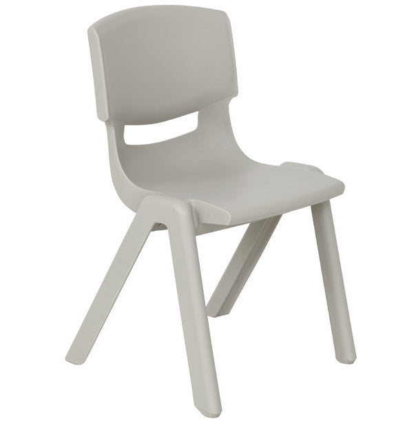 # Stackable plastic chair Jill, seat height 34 cm, light grey