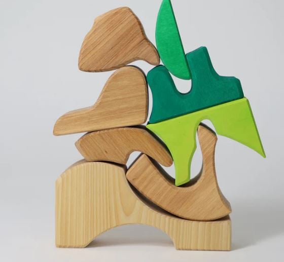 Grimm's Squirrel Puzzle Building Game Green Tones