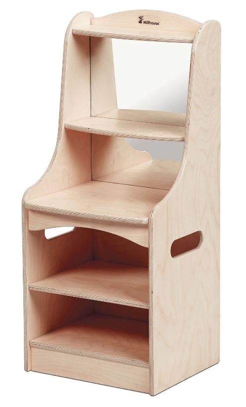 Natural storage cabinet/dresser with mirrors