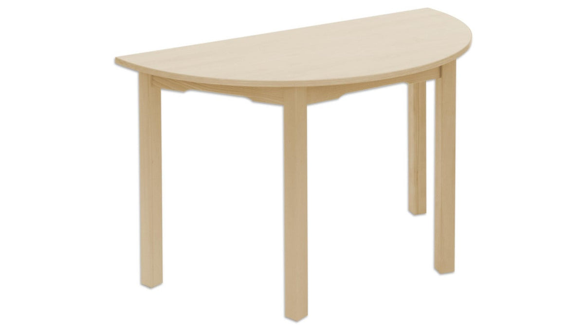 Wooden semicircular table 120 x 60 cm
