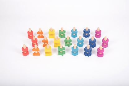 Tickit regenboog Bouten en Moeren, 21 stuks