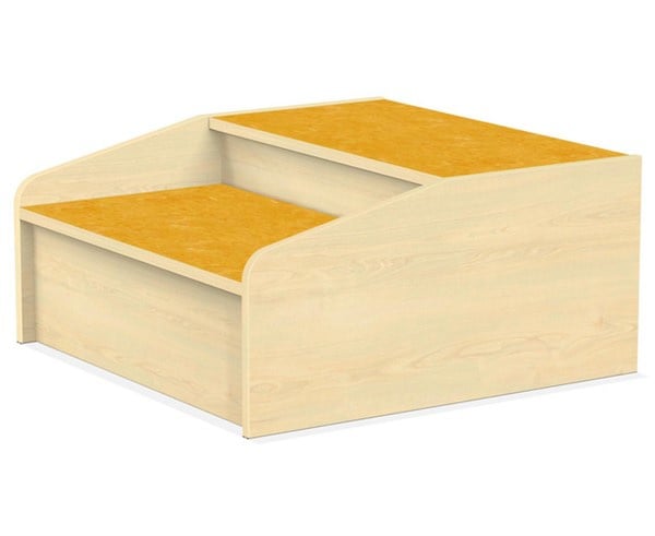 # Podiumdeel trap 75 x 75 cm, hoogte 24-36 cm