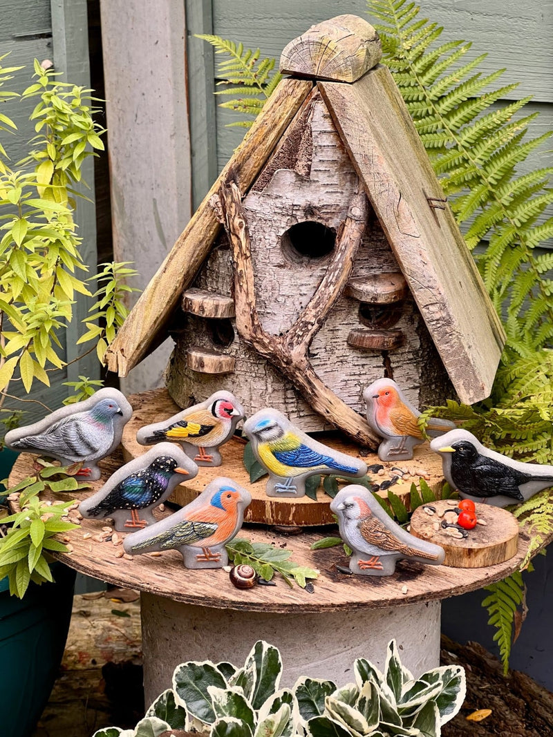 Sensory play stones, birds