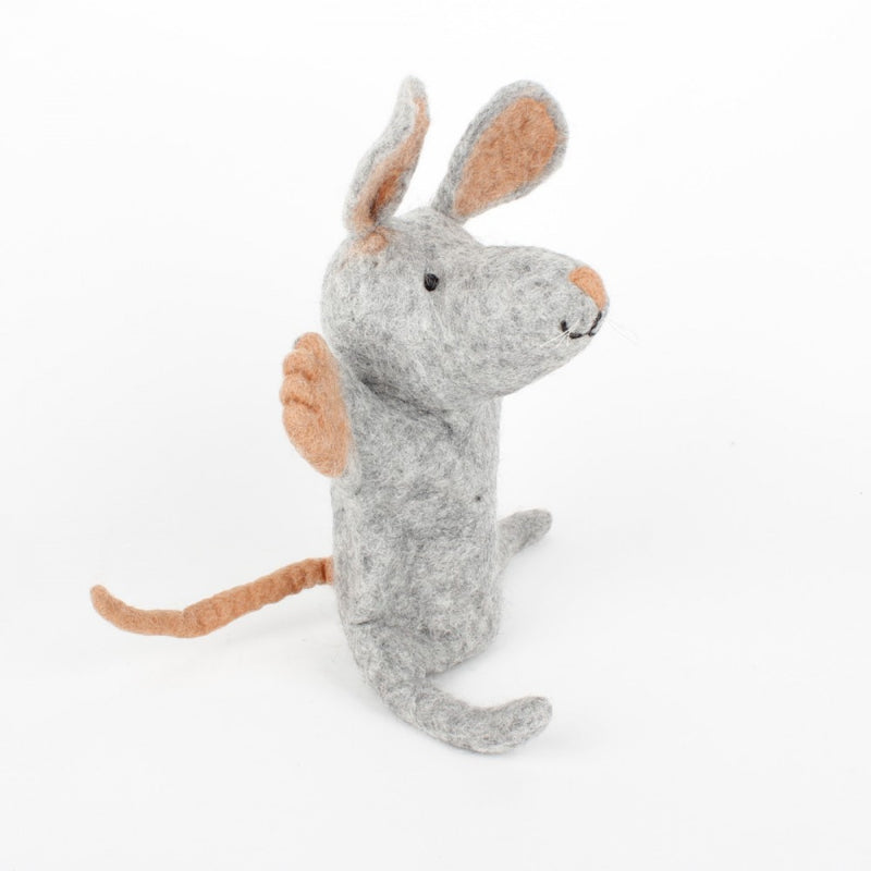 Handpop Grijze Muis 3D