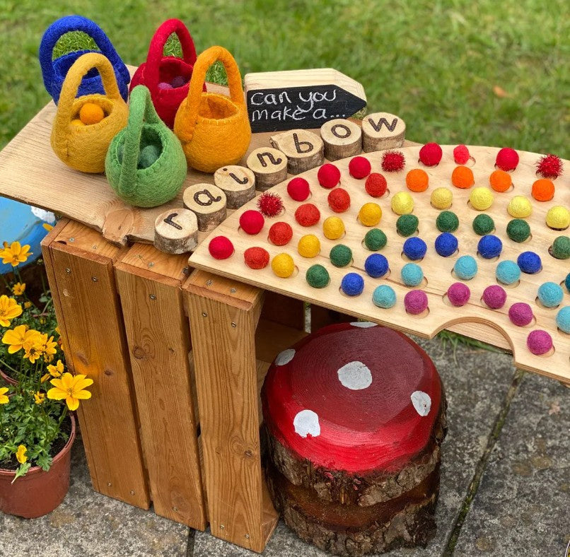 Vilten balletjes, 64 stuks