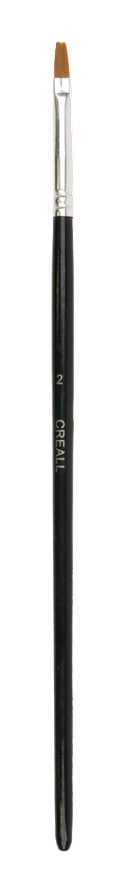 Kwasten plat nr. 2, steel 14 cm, 12 stuks (vegan haren)