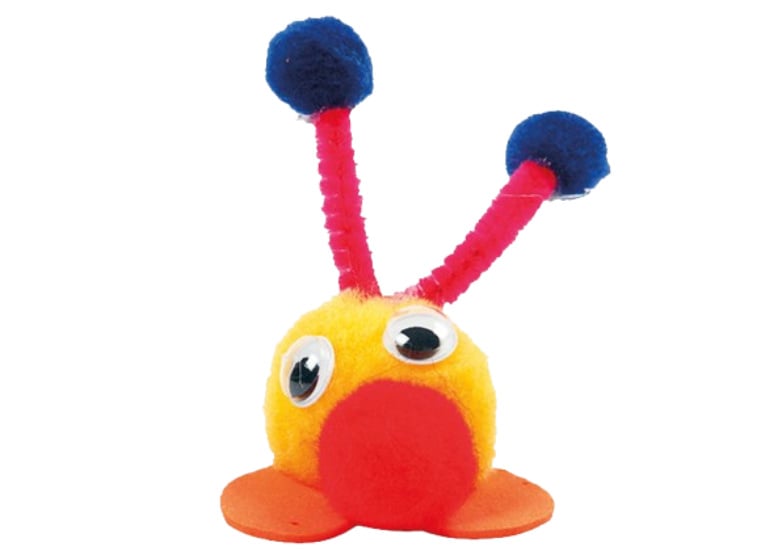 Pompons, gekleurd, 1,2 tot 3,5 diameter, set van 300 ass.