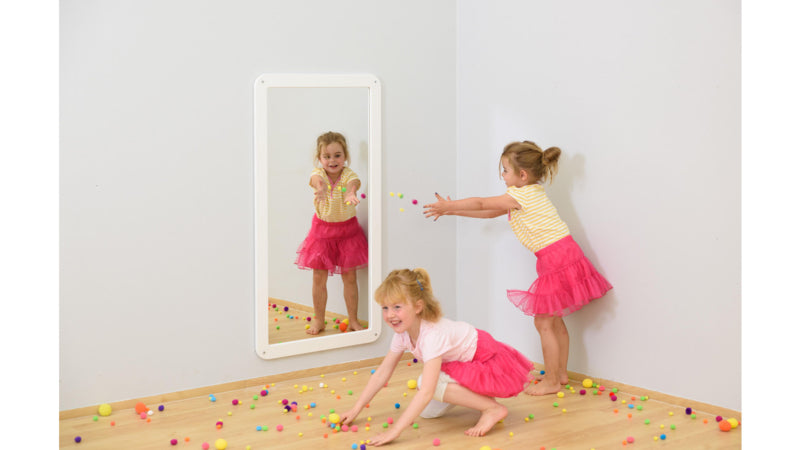 # EduCasa mirror with rounded corners, L (lime green or white)