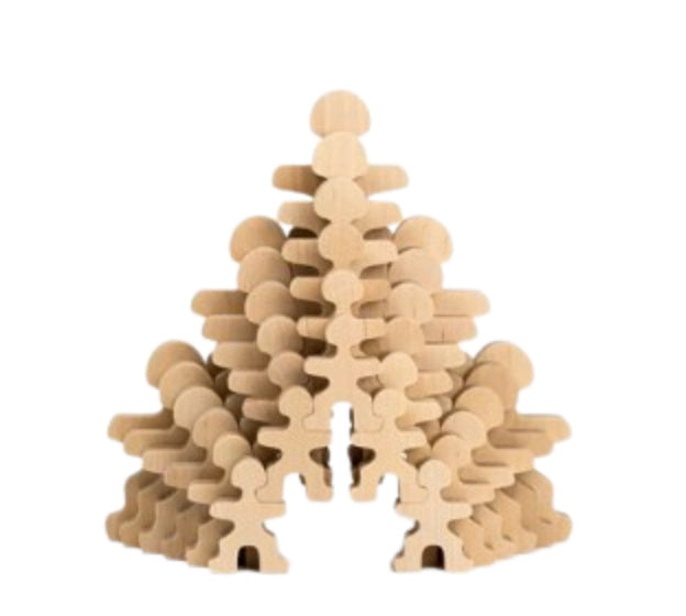 Flockmen - Naturel - Familieset - 30-delig - Montessori