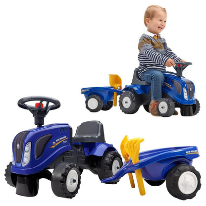 Looptractor met aanhanger en acc.