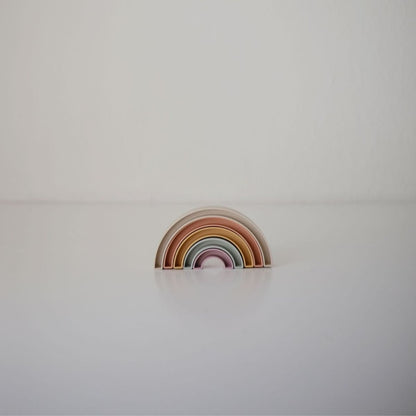 Mushie regenboog stapelbaar - Tropical