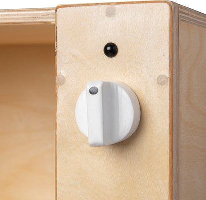 Wooden microwave natural white