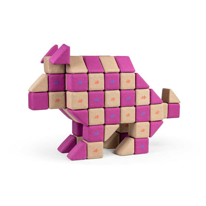 Jolly Heap Educational Set, 100 Magnetic Blocks (2 shapes)