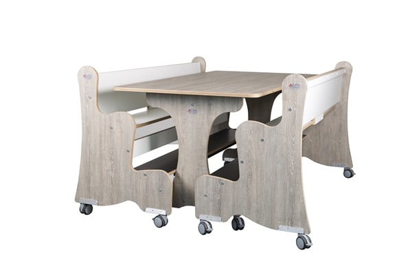 Mobile bench birch/delano hpl