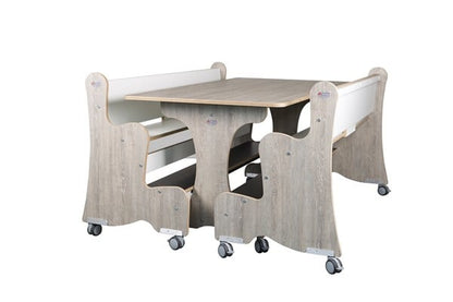 Mobile bench birch/delano hpl