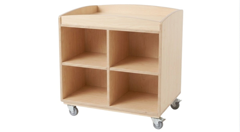 Mobile play table with raised edge and 6 bins, After School Care 4+