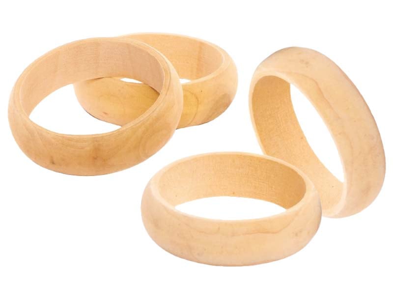 Houten armbanden, 4 stuks
