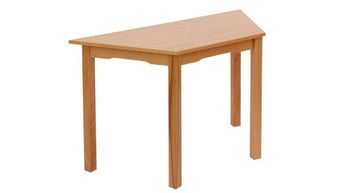 Wooden table trapezium, 120 x 60/60