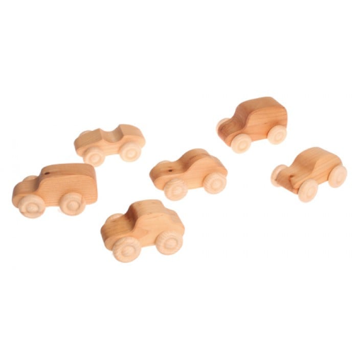 Grimms auto's naturel, 6 stuks
