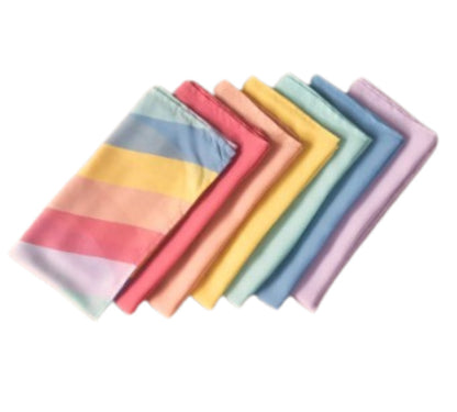 Playcycle playcloths pastel, 7-piece set, 65 cm