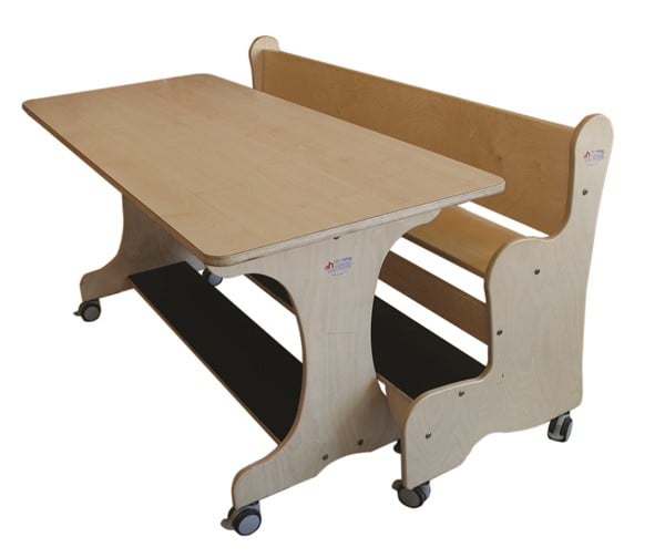 Ergonomisch tafel & zitsysteem recht berken/berken hpl