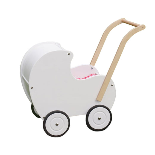 Poppenwagen klassiek wit, excl. dekje