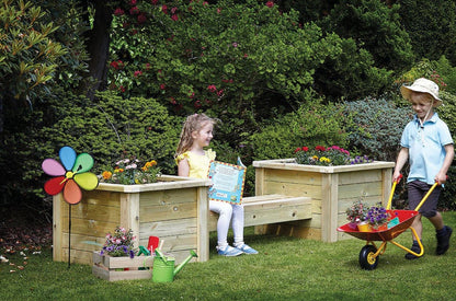 Combination planters and bench