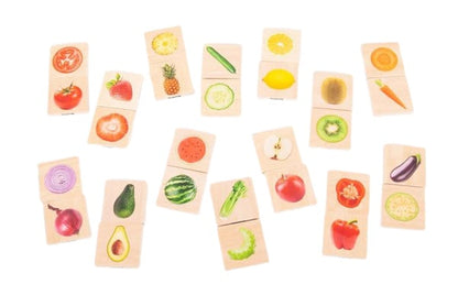 Tickit wooden memory vegetables and fruit