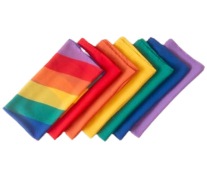 Playcycle Rainbow Play Scarves, 7-Piece Set, 65 cm