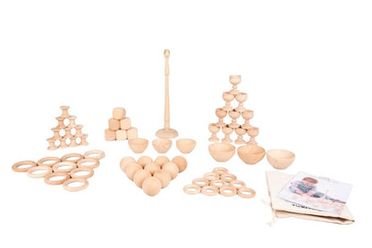 Tickit Loose Parts Natural Set 63-Piece