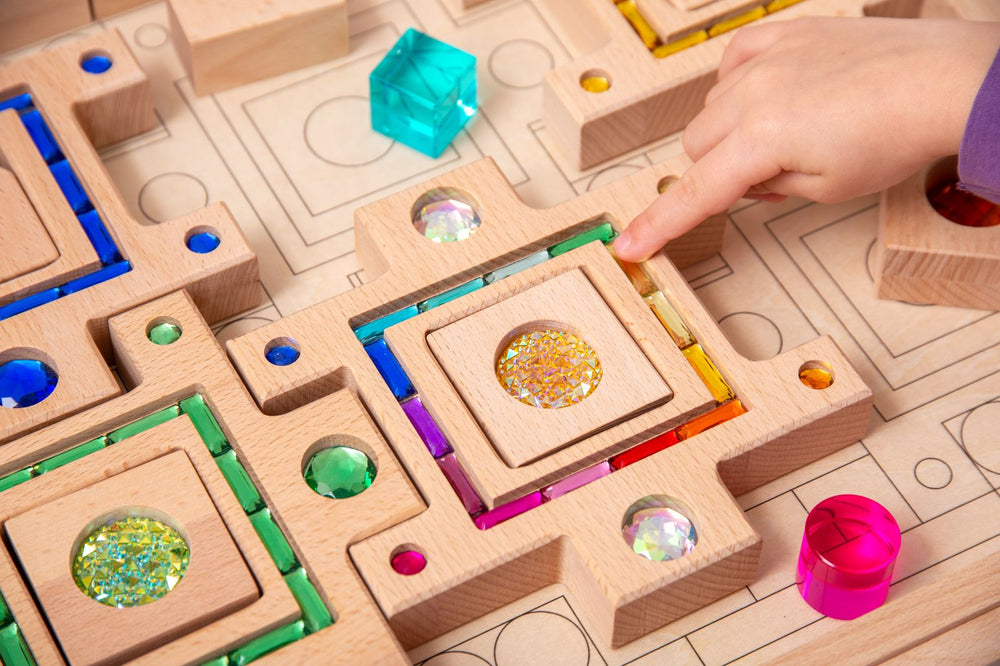 Tickit Puzzel blokken, 58-delig + opbergbak
