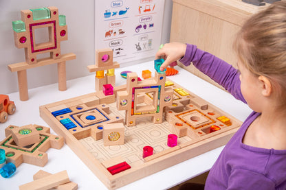 Tickit Puzzel blokken, 58-delig + opbergbak