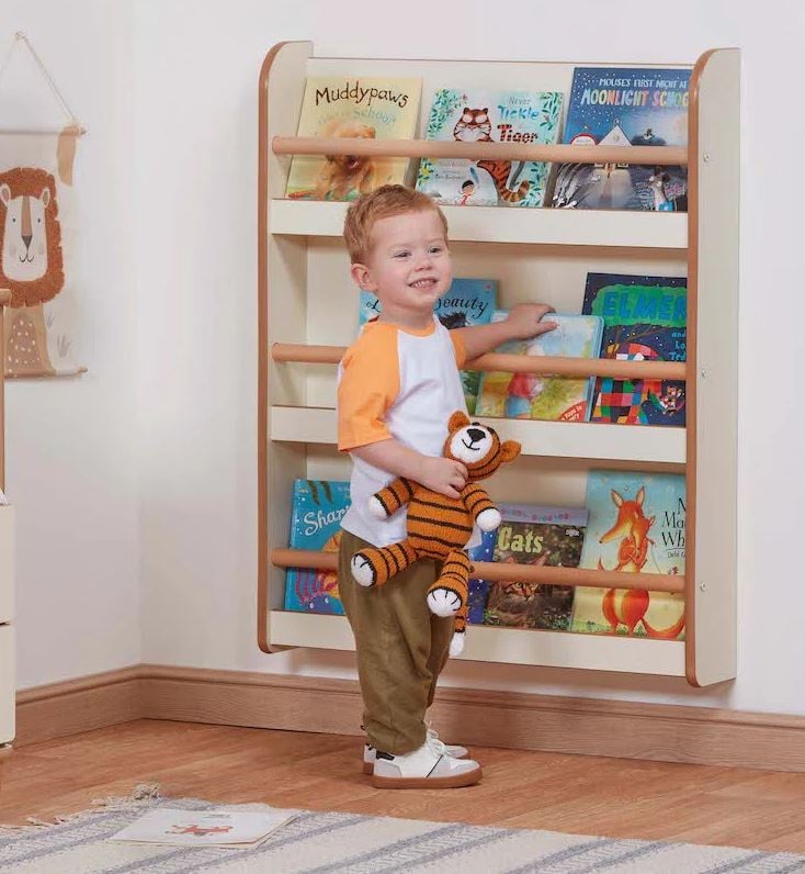 Wall-mounted book display