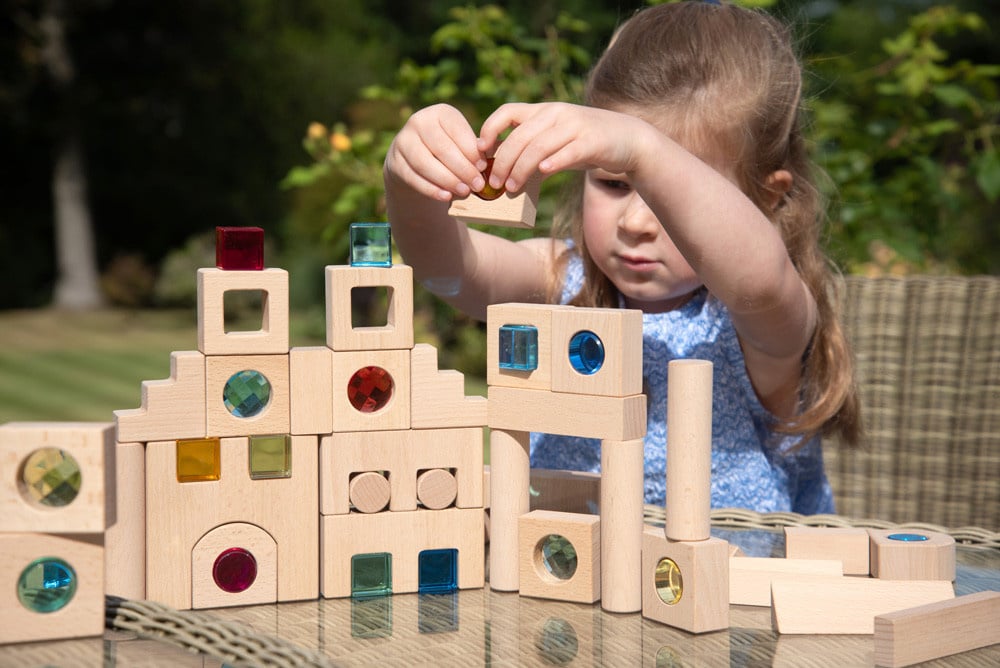 Tickit Wooden Gem Blocks, 83 pieces