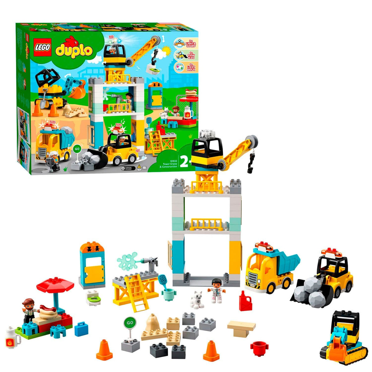 # Lego Duplo - Torenkraan en Bouwterrein, 123-delig