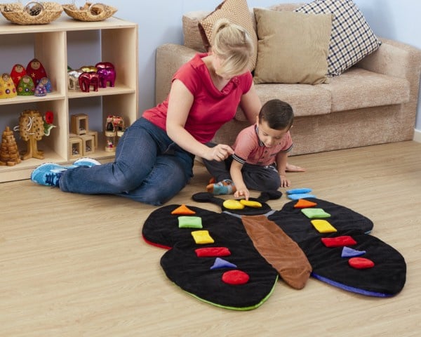 Kleuren sorteer vlinder