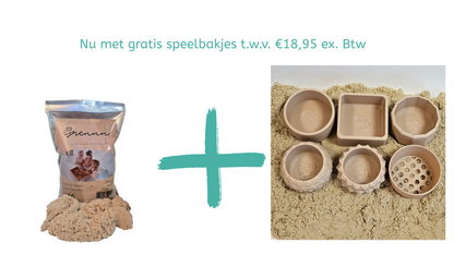 # Grennn magic sand, 3 kilos, with free play tubs (safe/asbestos-free)