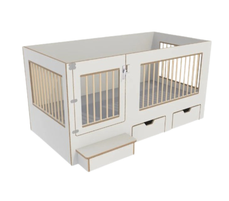 # Verhoogde grondbox op maat spijlen