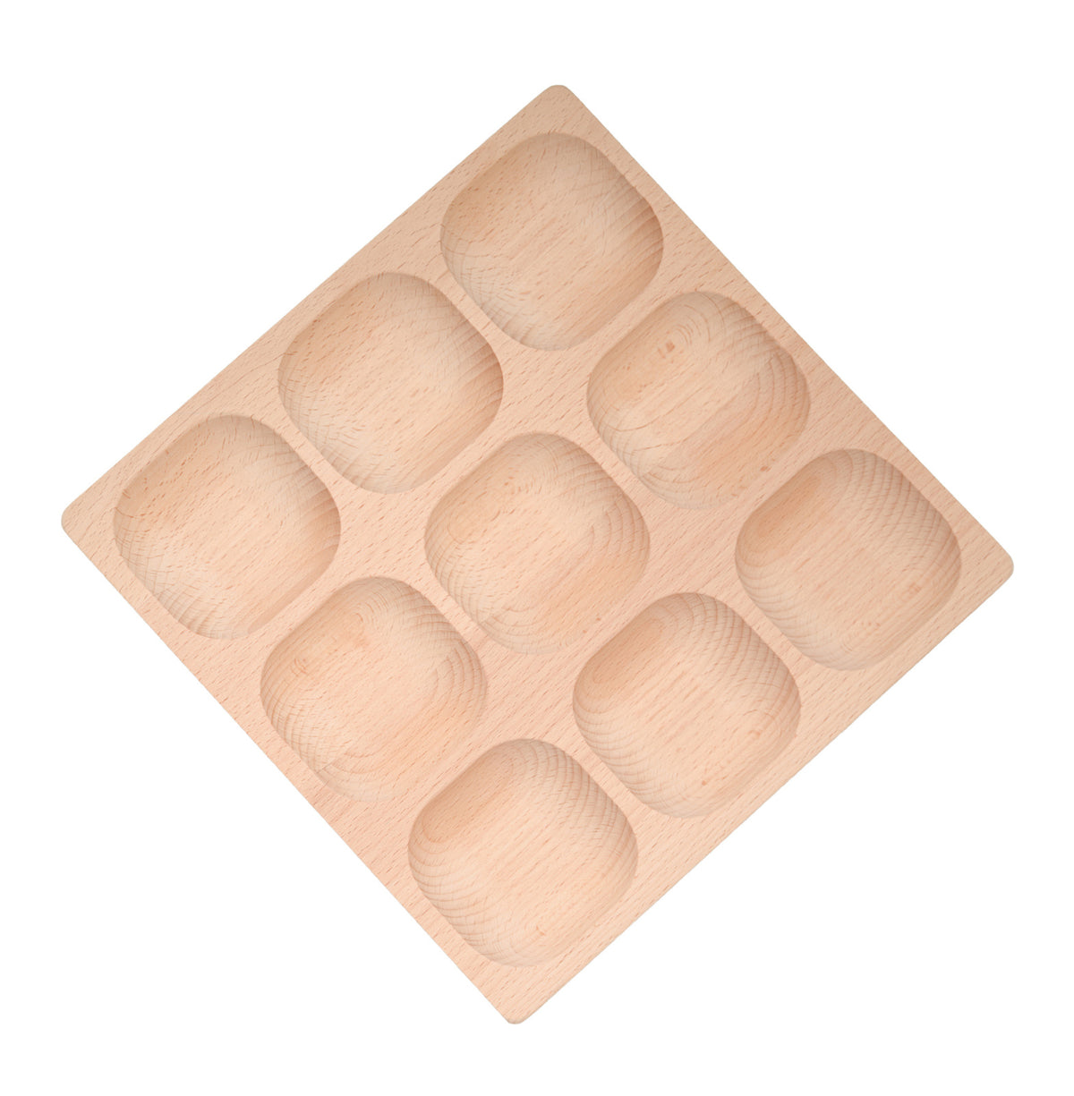 Natuurlijke sorteerbak, 9 vakken (3 x 3)