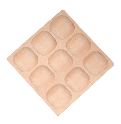 Natuurlijke sorteerbak, 9 vakken (3 x 3)