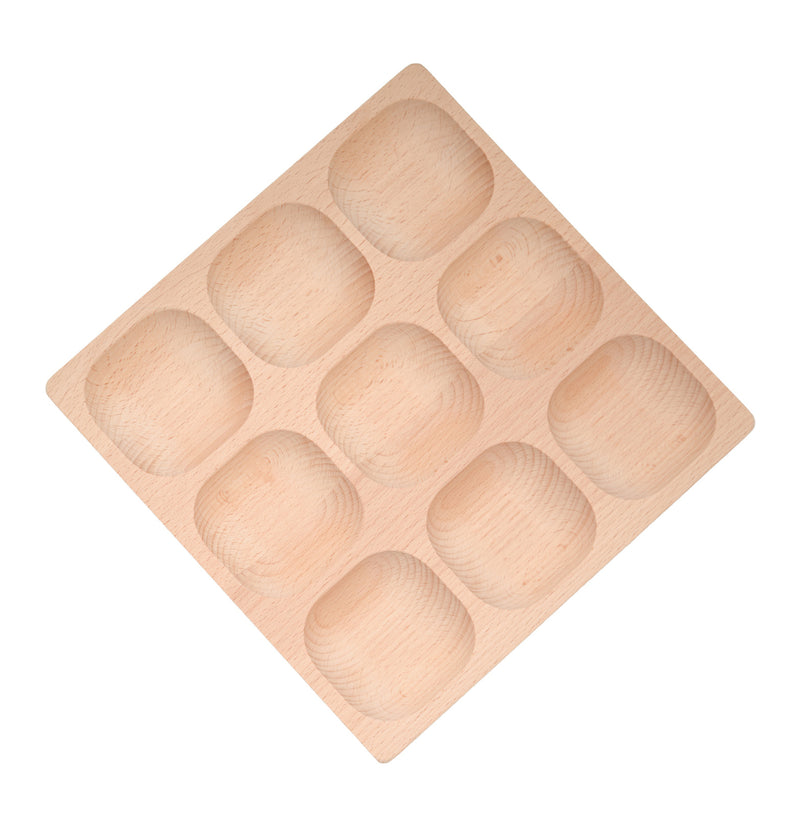 Natuurlijke sorteerbak, 9 vakken (3 x 3)