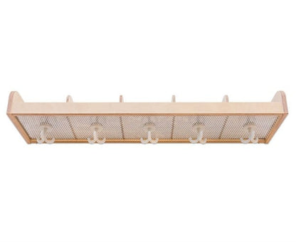 # Coat rack with low compartments