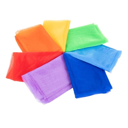 Tickit organza doeken in regenboog kleuren, set van 7